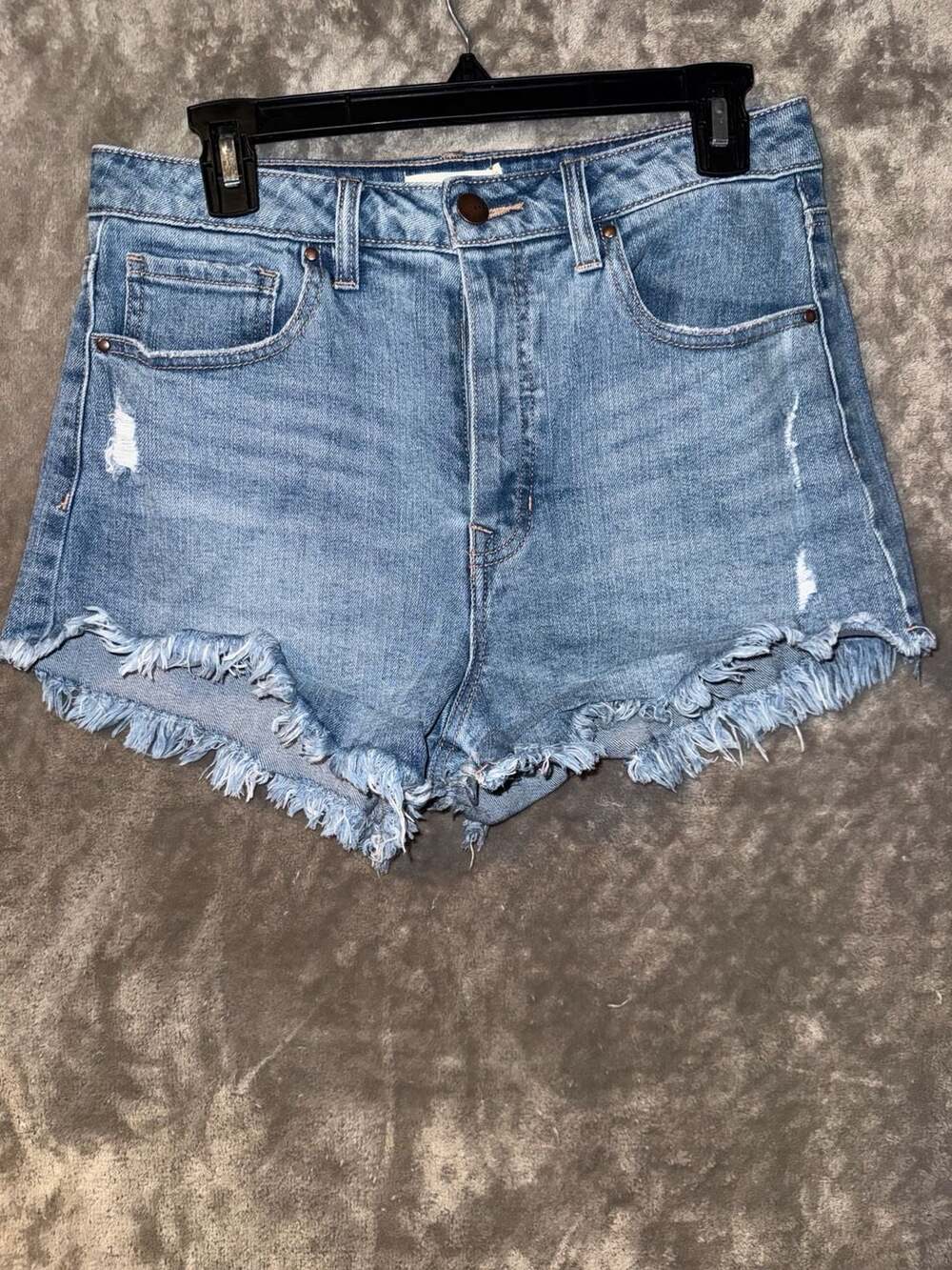 TGLA Distressed Raw Hem Denim Shorts Size 29